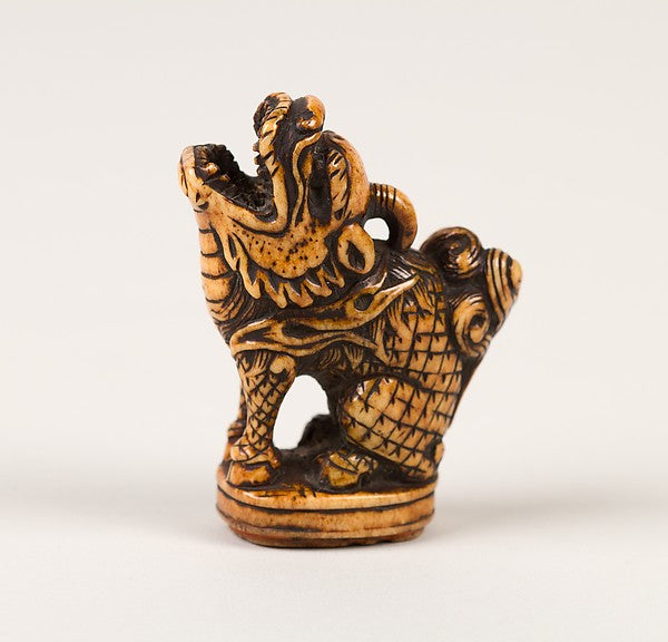 Netsuke and Seal in form of a Qilin 19th cent,  Poster Print