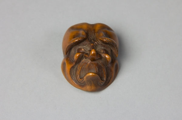 Netsuke: Mask of Unhappy Old Man 19th cent,  Poster Print