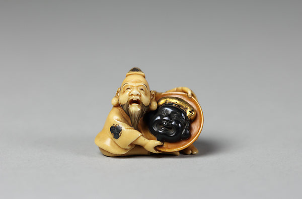 Netsuke of Daikoku with Hotei 19th cent,  Poster Print