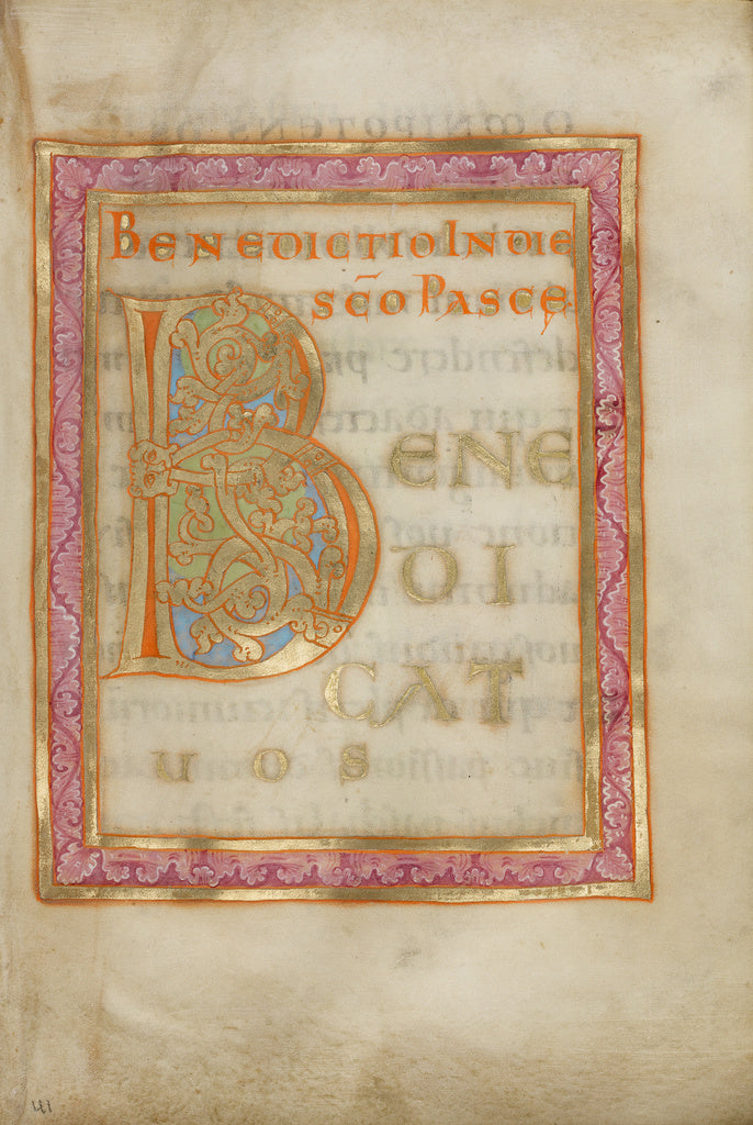 Unknown:Decorated Incipit Page, Poster Print Wall Art