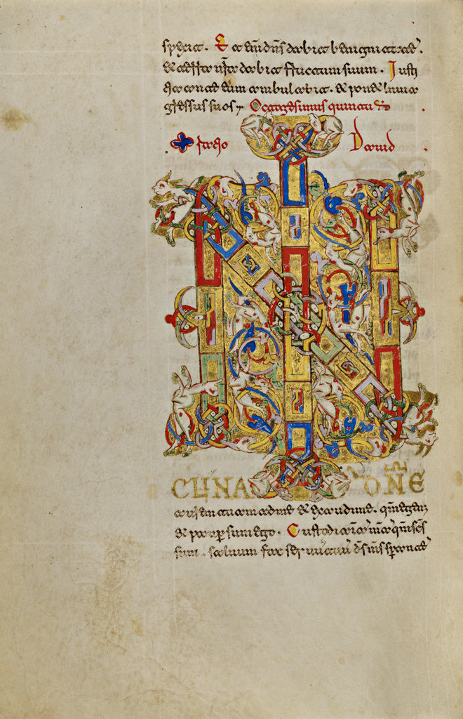Unknown:Inhabited Initials IN, Poster Print Wall Art