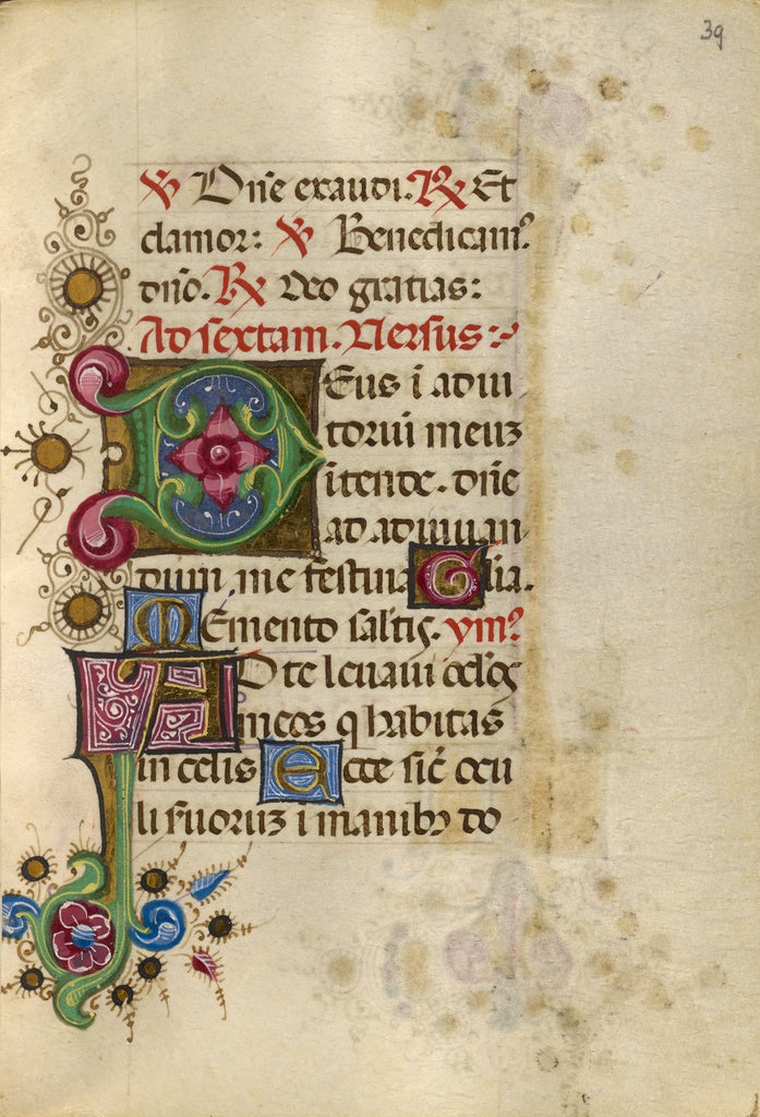 Unknown:Decorated Initial D; Decorated Initial A, Poster Print Wall Art