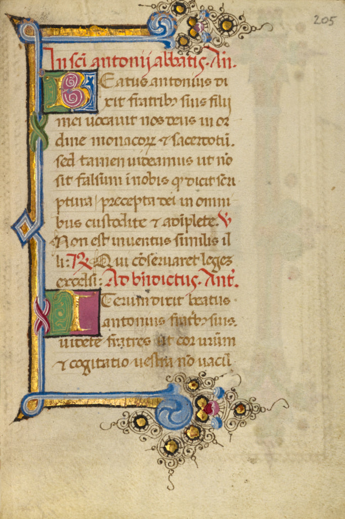 Unknown:Decorated Initial B; Decorated Initial I, Poster Print Wall Art