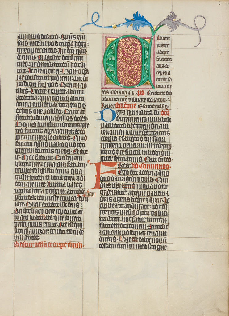 Master Michael:Decorated Initial A, Poster Print Wall Art