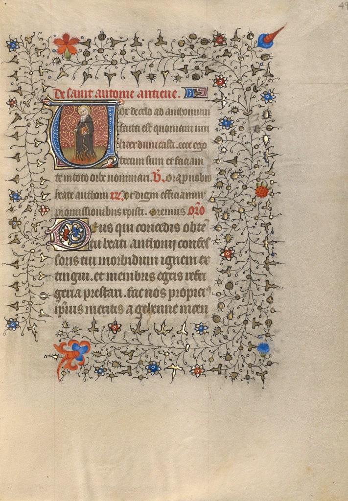 Unknown:Initial V: Saint Anthony Abbot, Poster Print Wall Art