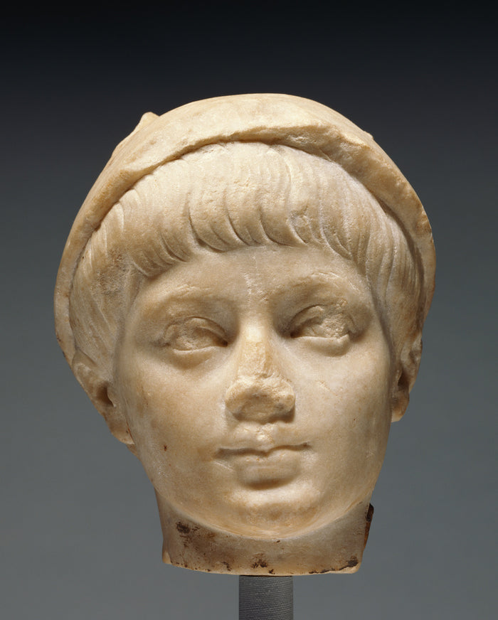 Unknown:Portrait Head of a Boy as Mercury,16x12