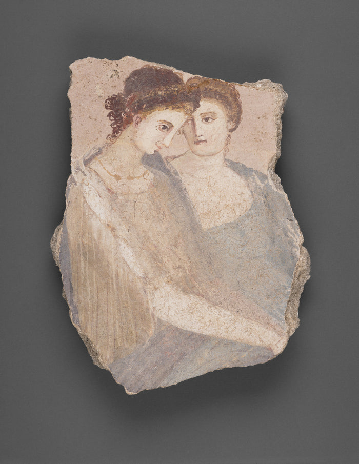 Unknown:Wall Fragment with Two Women,16x12