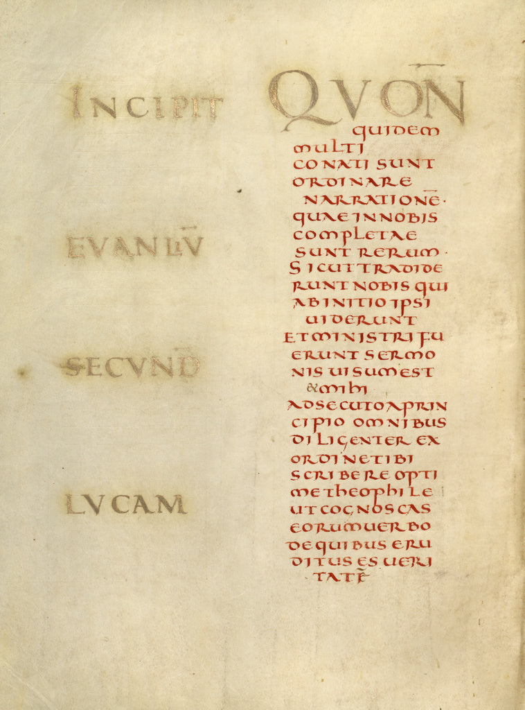 Unknown:Incipit Page, Poster Print Wall Art