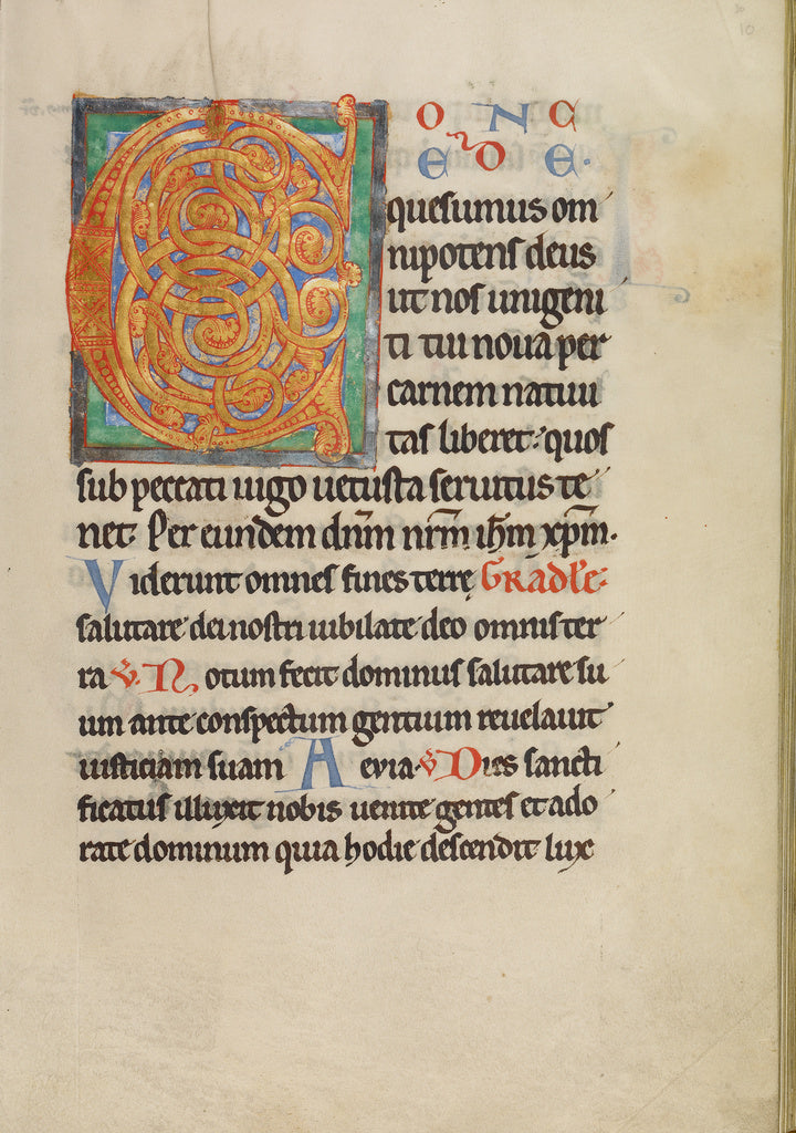 Unknown:Decorated Initial C, Poster Print Wall Art