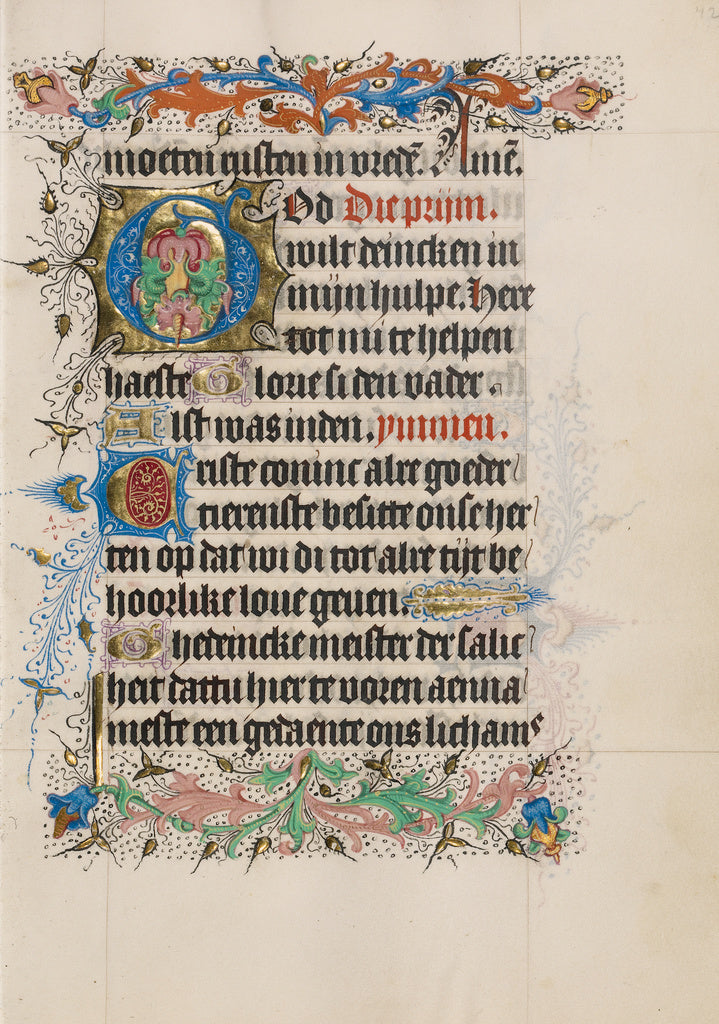 Master of Evert Zoudenbalch:Decorated Initial G, Poster Print Wall Art