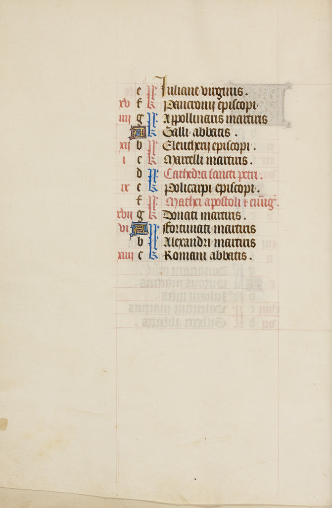 Unknown:February Calendar Page continued,16x12"(A3)Poster