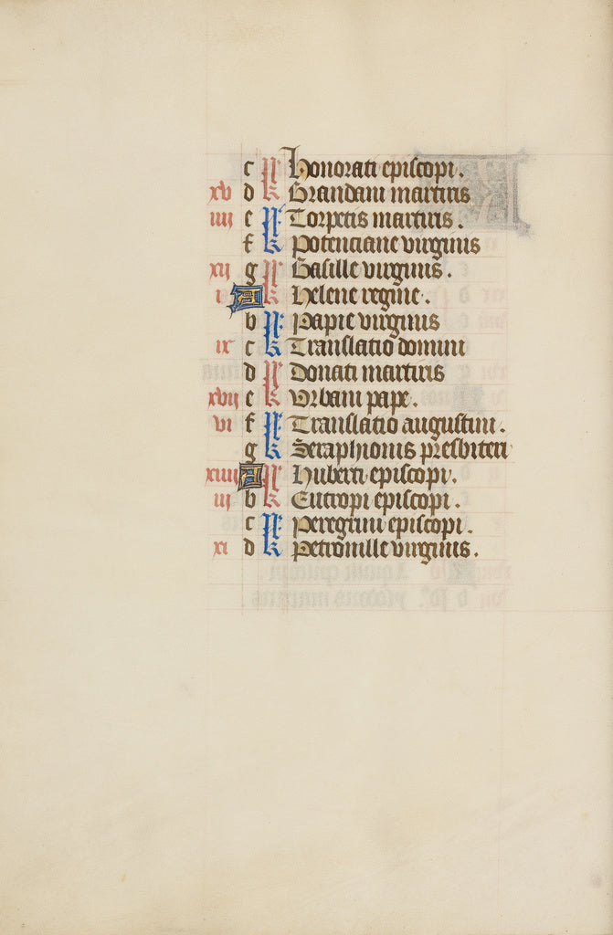 Unknown:May Calendar Page continued, Poster Print Wall Art