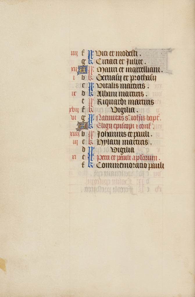 Unknown:June Calendar Page continued, Poster Print Wall Art