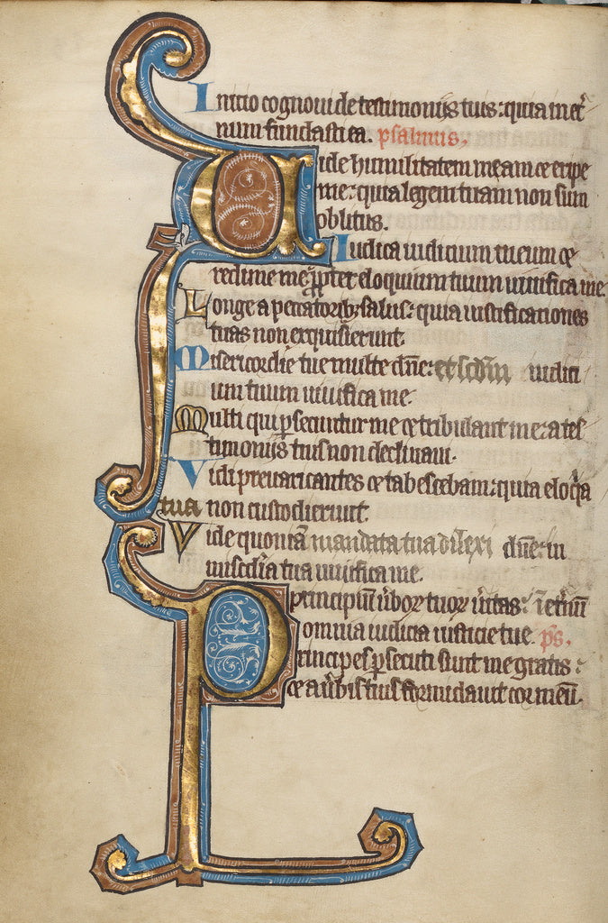 Unknown:Decorated Initial V; Decorated Initial P, Poster Print Wall Art