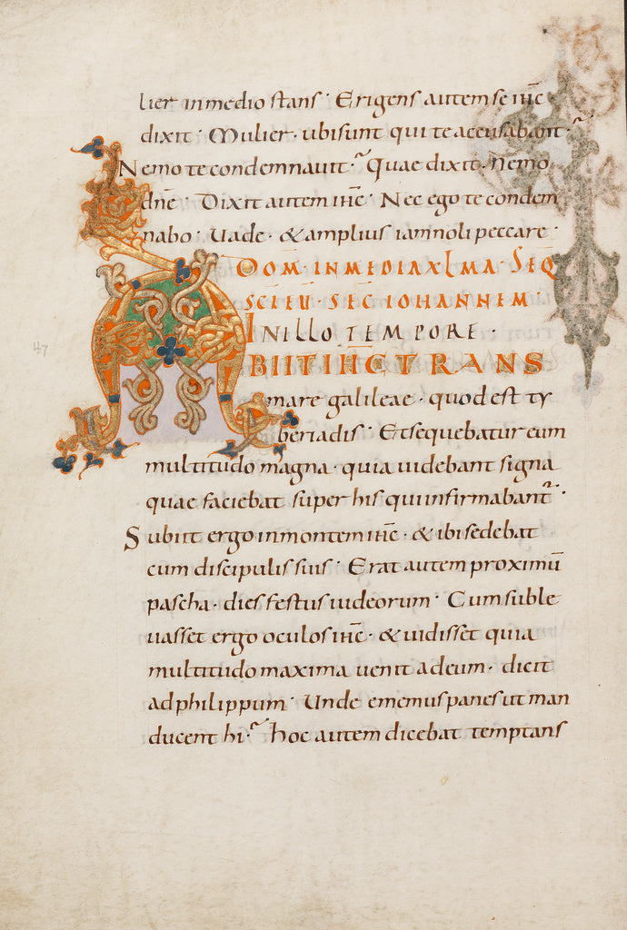 Unknown:Decorated Initial A, Poster Print Wall Art