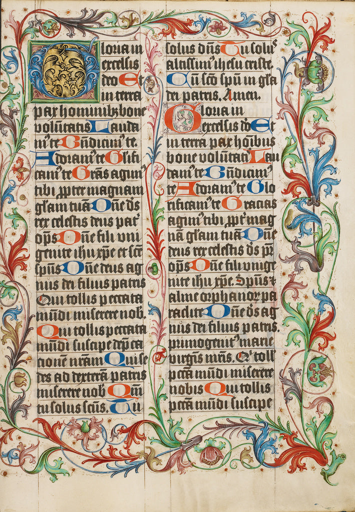Unknown:Decorated Initial G, Poster Print Wall Art