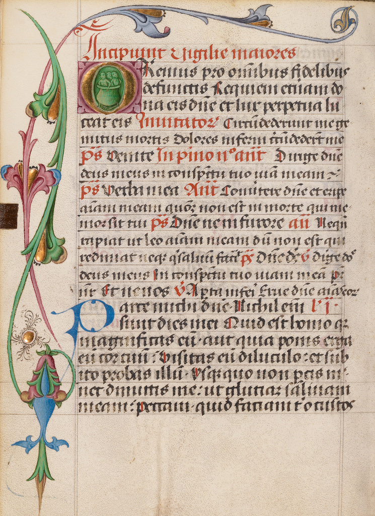 Unknown:Inhabited Initial O, Poster Print Wall Art