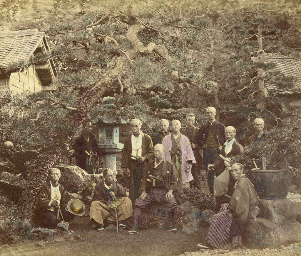 Felice Beato:[Group of Tycoon's Officers], Poster Print Wall Art