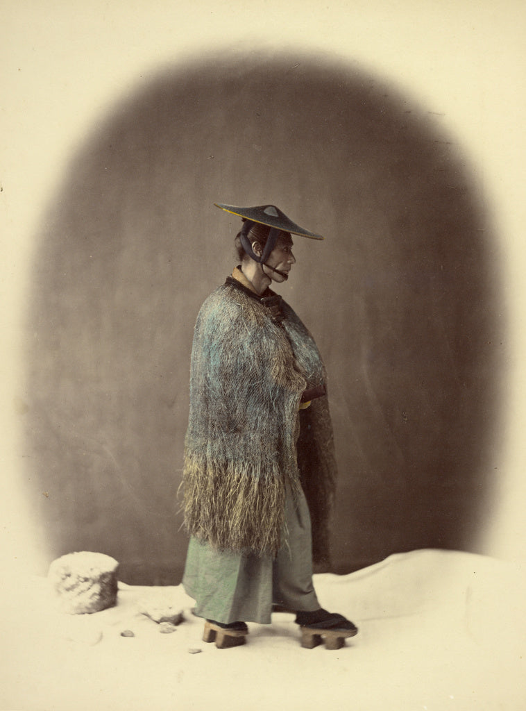 Felice Beato:Straw Rain Coat, Poster Print Wall Art