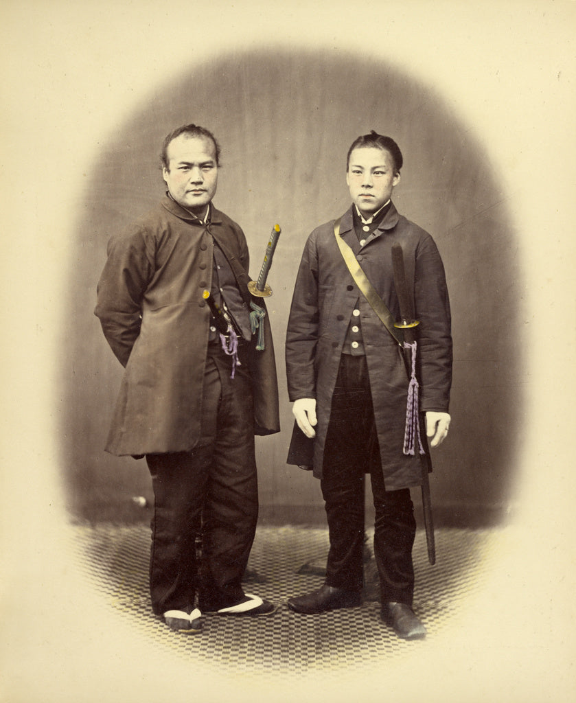 Felice Beato:Yakunins in Semi-Foreign Costume, Poster Print Wall Art