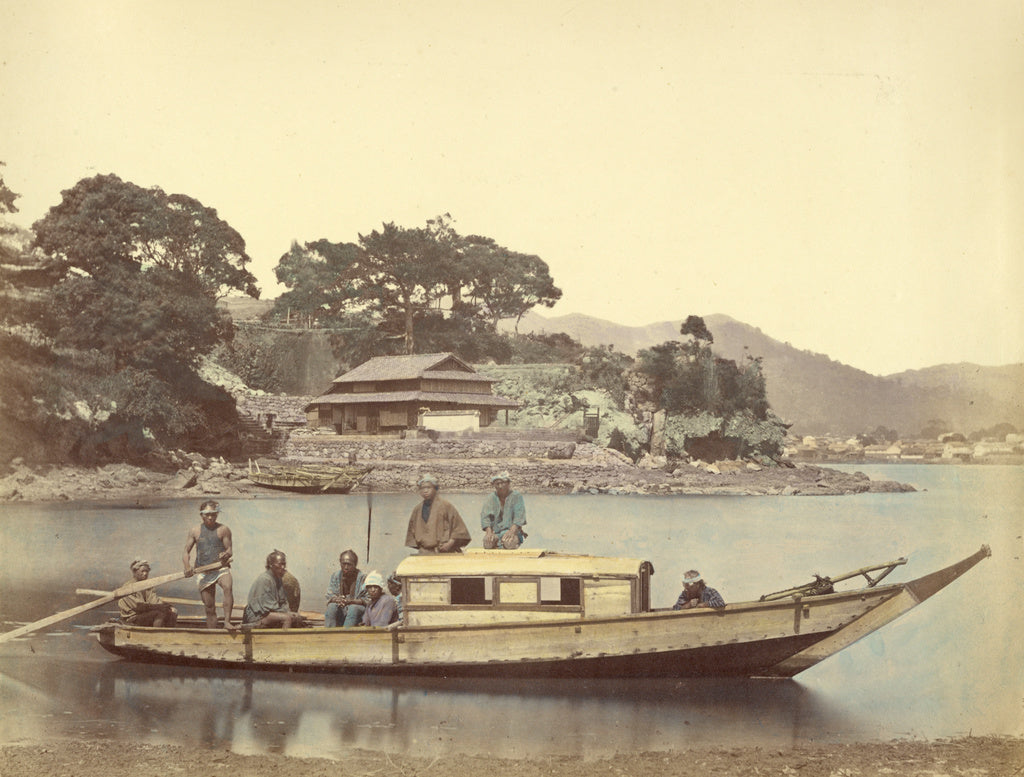 Felice Beato:House Boat, Poster Print Wall Art