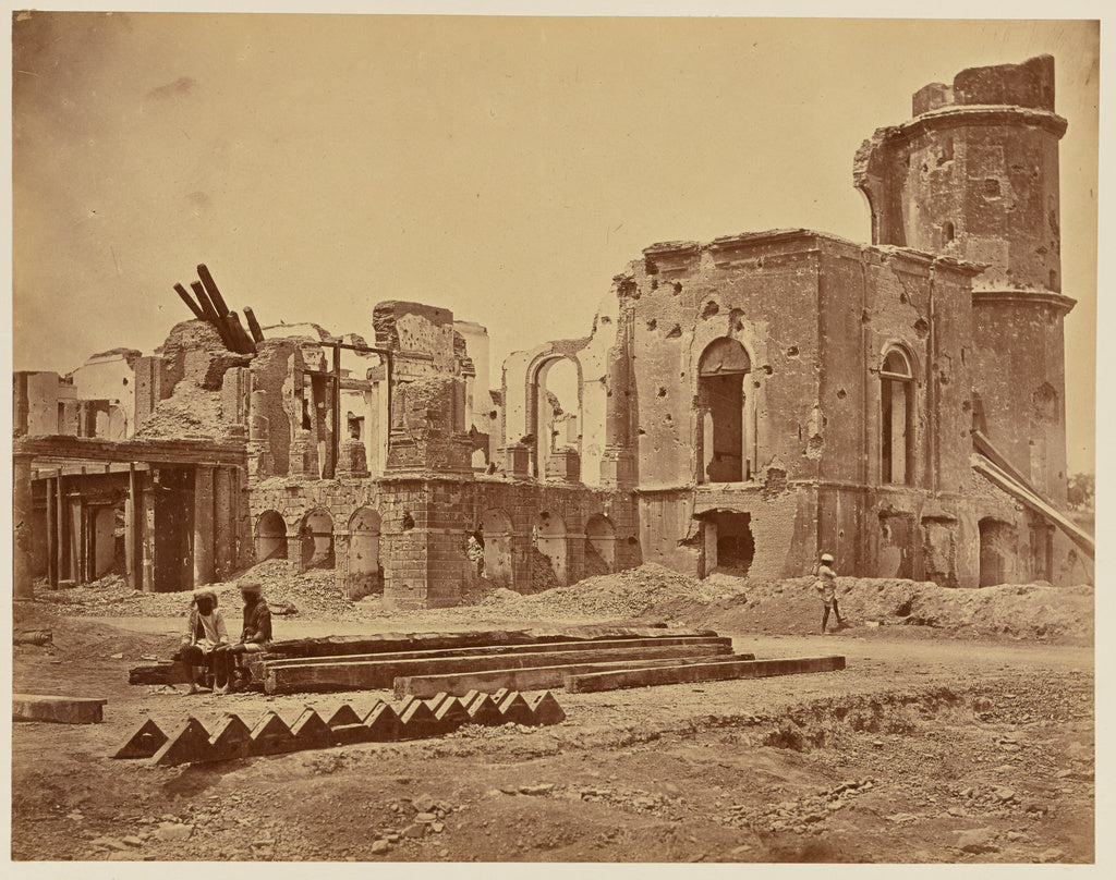 Felice Beato:[The Residency From the Front, Showing the Room, Poster Print Wall Art