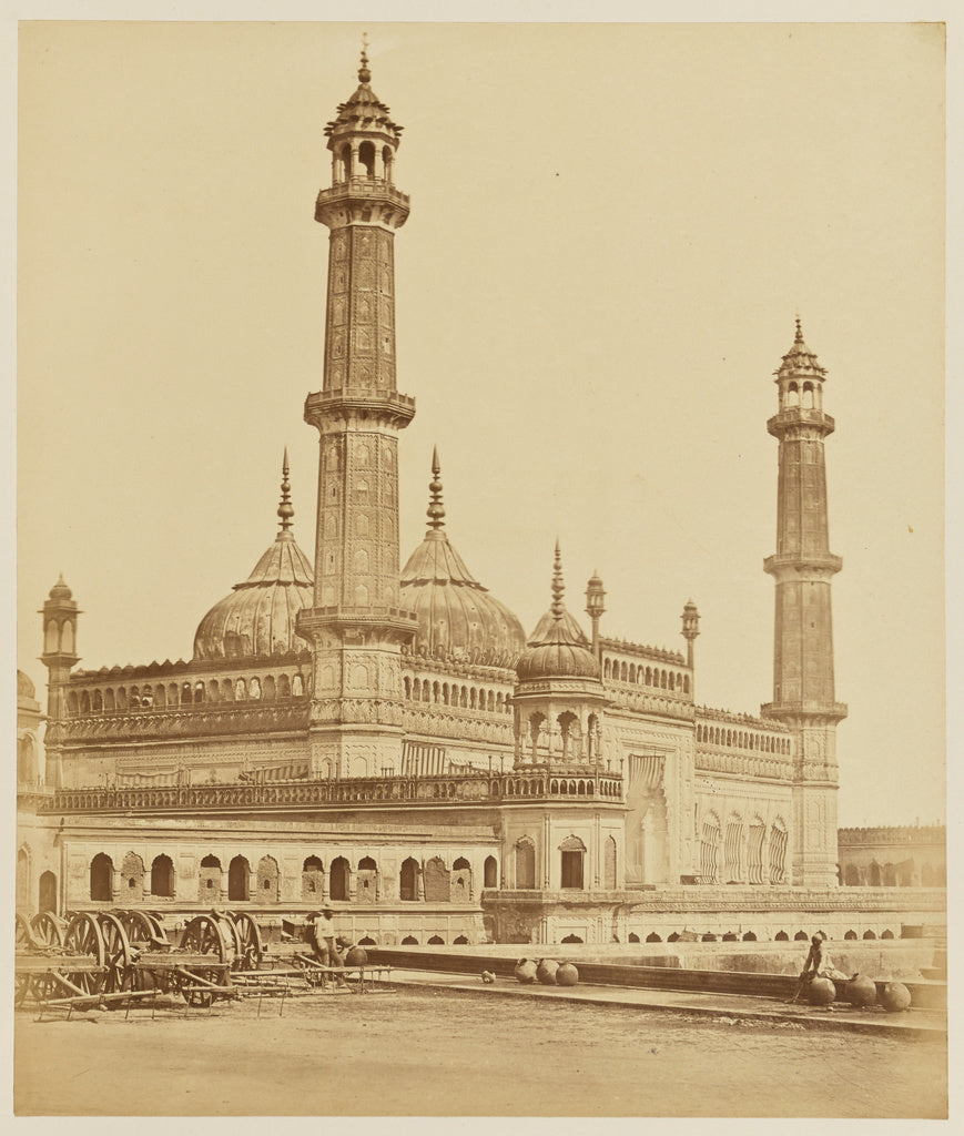 Felice Beato:[Mosque inside Asaf-ud Dawlah's Emambara or Tom, Poster Print Wall Art