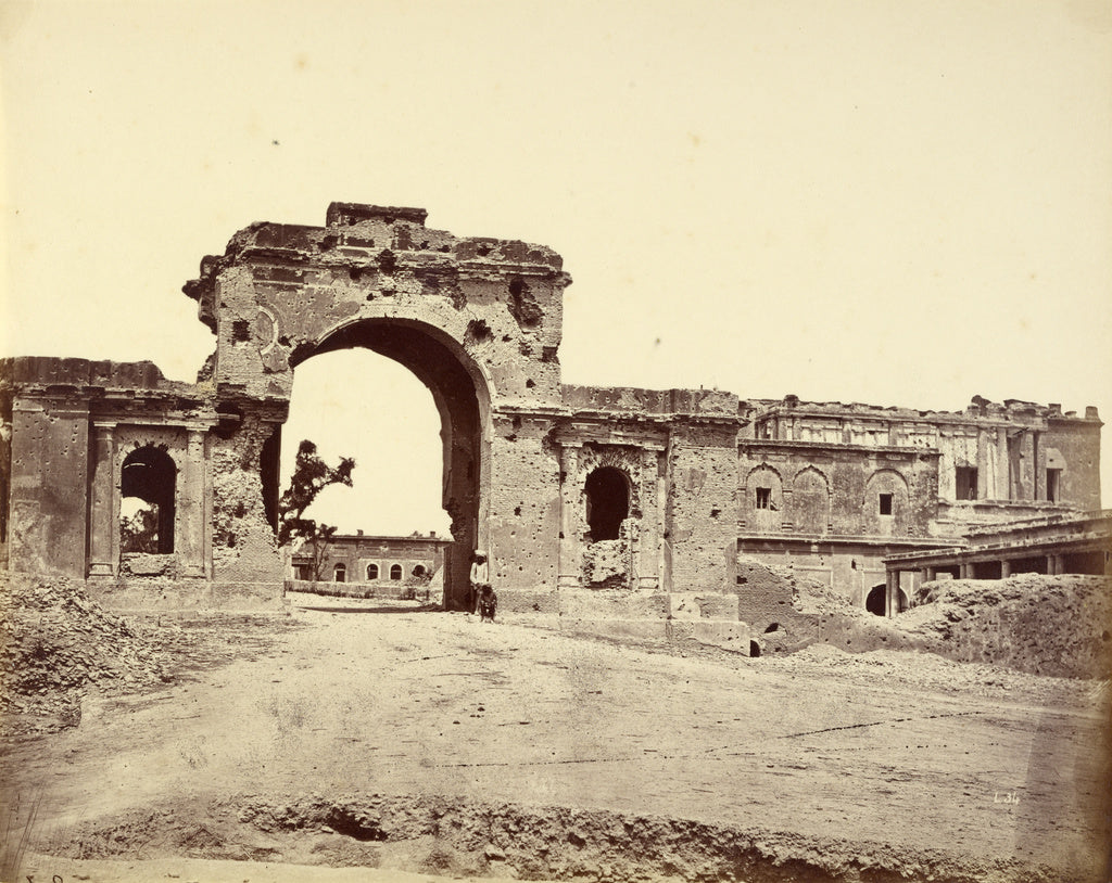 Felice Beato:[Gateway Leading into the Residency, held by Ca, Poster Print Wall Art