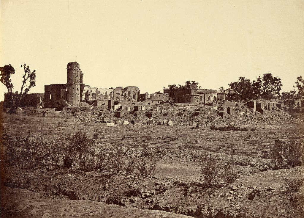 Felice Beato:[The Churchyard and Residency in the Distance], Poster Print Wall Art