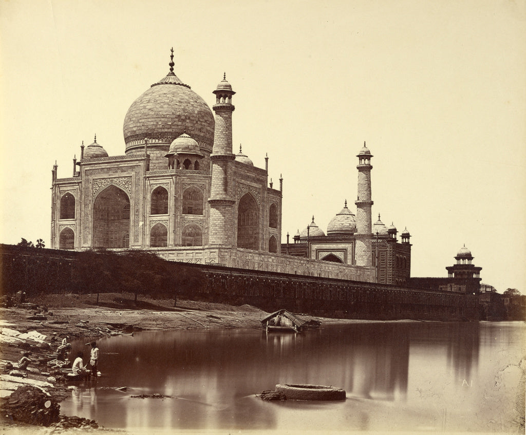 Felice Beato:[The Taj Mahal from the River], Poster Print Wall Art