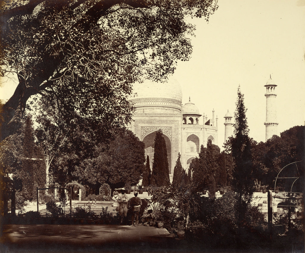 Felice Beato:[The Taj Mahal from the Fountains], Poster Print Wall Art