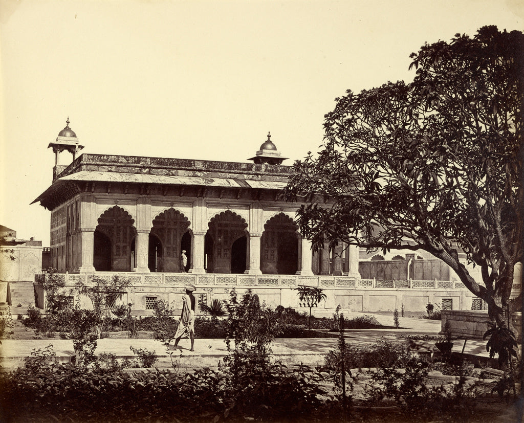 Felice Beato:[Marble Palace in the Fort, Agra], Poster Print Wall Art
