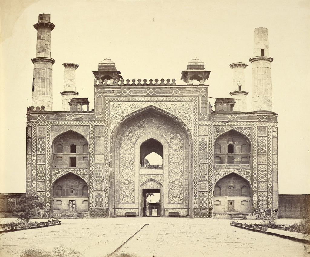 Felice Beato:[Gateway of Akbar's Tomb], Poster Print Wall Art