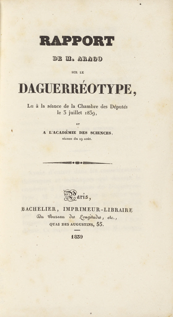 Francois Dominique Arago:Rapport de M. Arago sur le Daguerre, Poster Print Wall Art