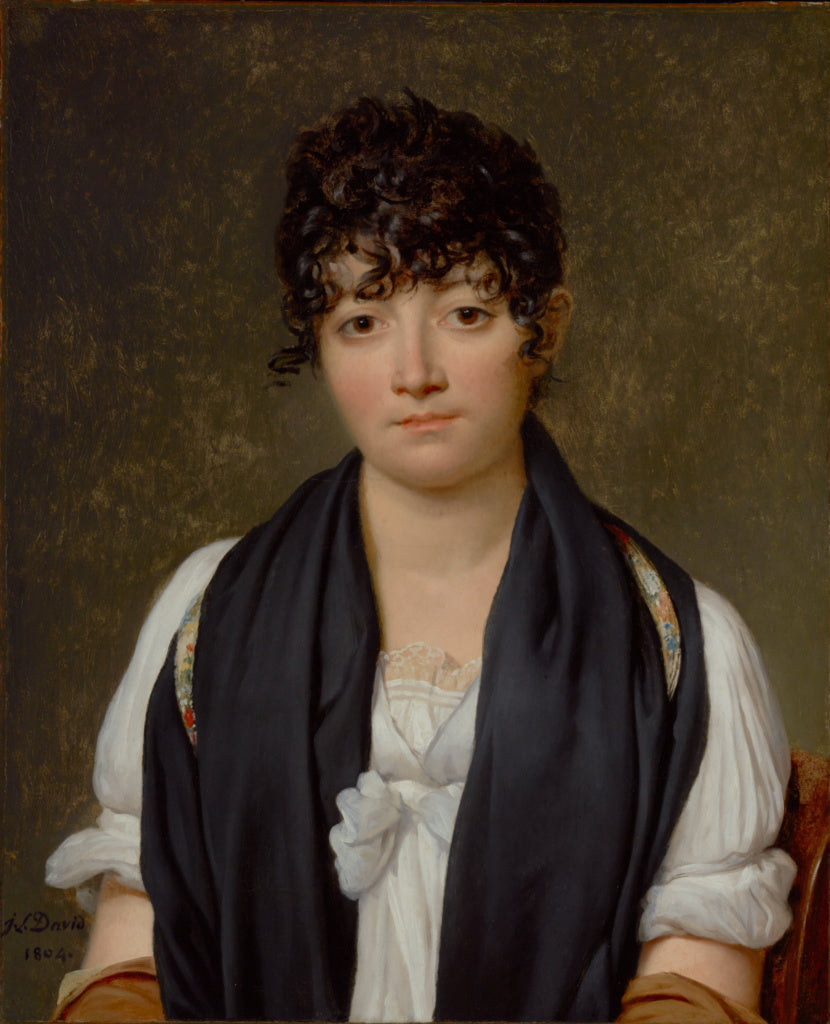Jacques-Louis David:Portrait of Suzanne Le Peletier de Saint, Poster Print Wall Art