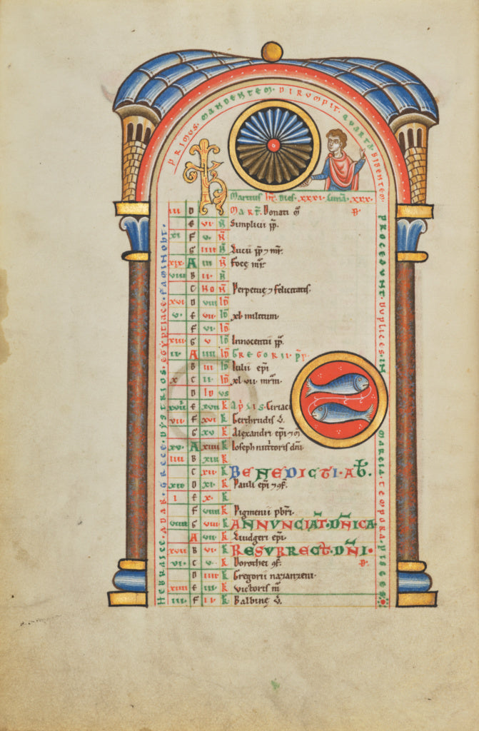 Unknown:Mars (?); Zodiacal Sign of Pisces, Poster Print Wall Art