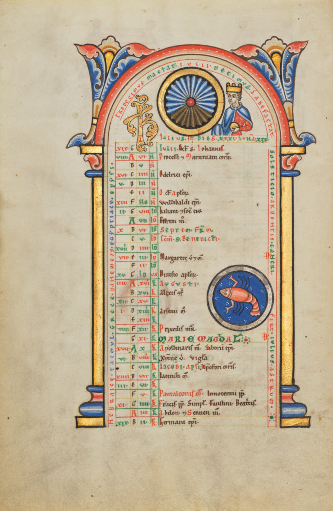 Unknown:Julius Caesar; Zodiacal Sign of Cancer, Poster Print Wall Art