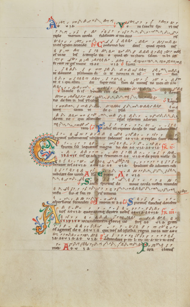 Unknown:Decorated Initial C; Decorated Initial A, Poster Print Wall Art