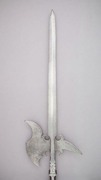 Halberd dated 1580,  Poster Print Wall Art