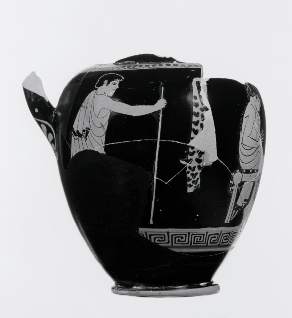 Unknown:Fragmentary Attic Red-Figure Oinochoe, Poster Print Wall Art