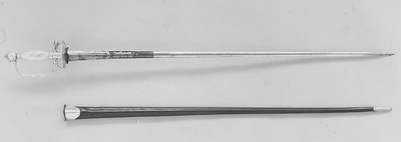 Smallsword with Scabbard c1762,16X12