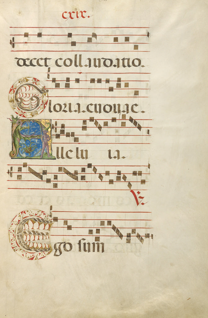 Unknown:Decorated Initial G; Decorated Initial A; Decorated , Poster Print Wall Art