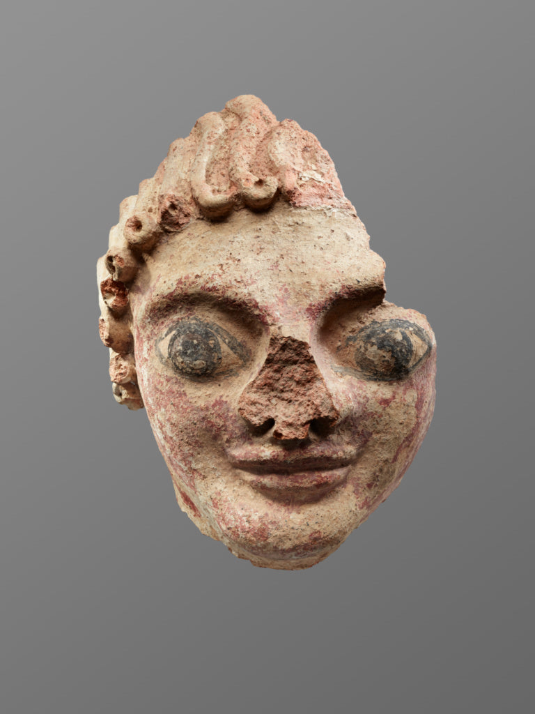 Unknown:Fragmentary Painted Male Head, Poster Print Wall Art
