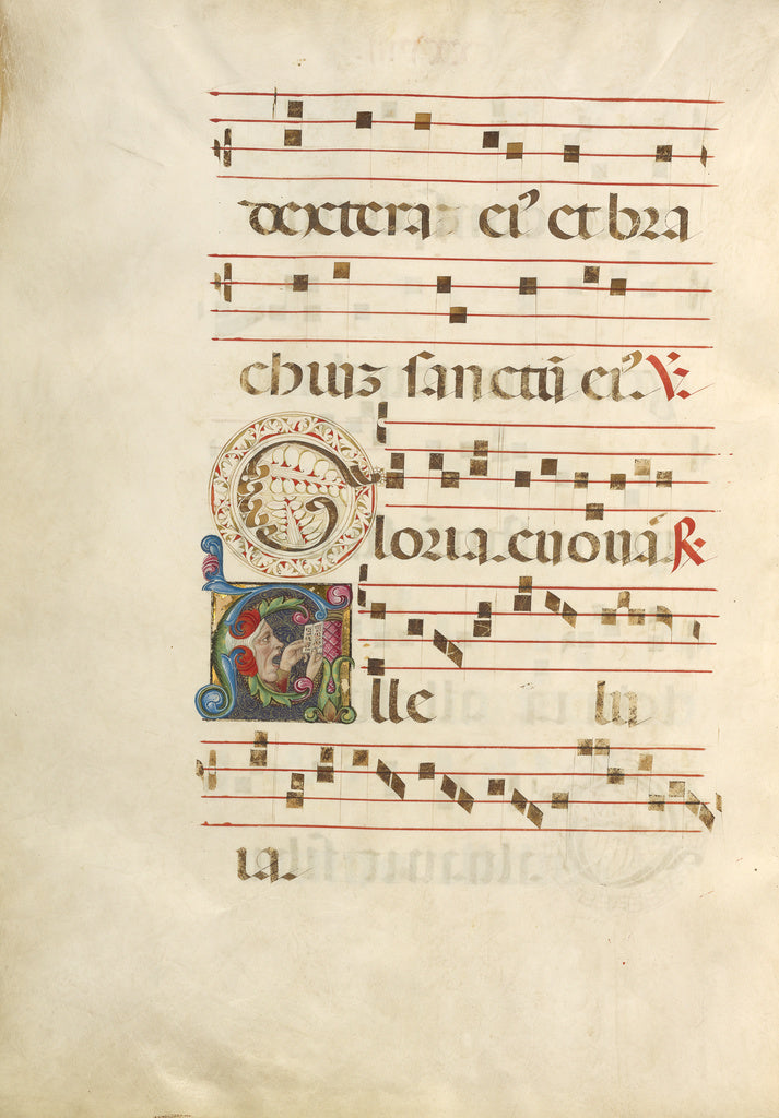 Unknown:Initial A: A Man Singing, Poster Print Wall Art
