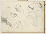 Edgar Degas:Sketches of Figures at a Funeral,16x12"(A3)Poster