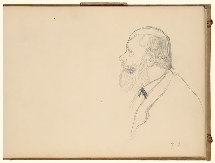 Edgar Degas:Man in Profile,16x12