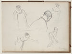 Edgar Degas:Five Rapid Sketches,16x12"(A3)Poster