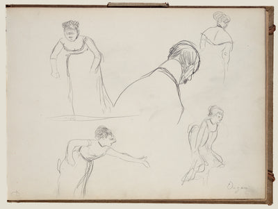 Edgar Degas:Five Rapid Sketches,16x12"(A3)Poster