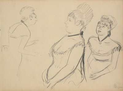 Edgar Degas:Three Sketches,16x12"(A3)Poster