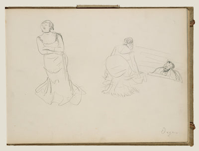 Edgar Degas:Two Sketches,16x12"(A3)Poster